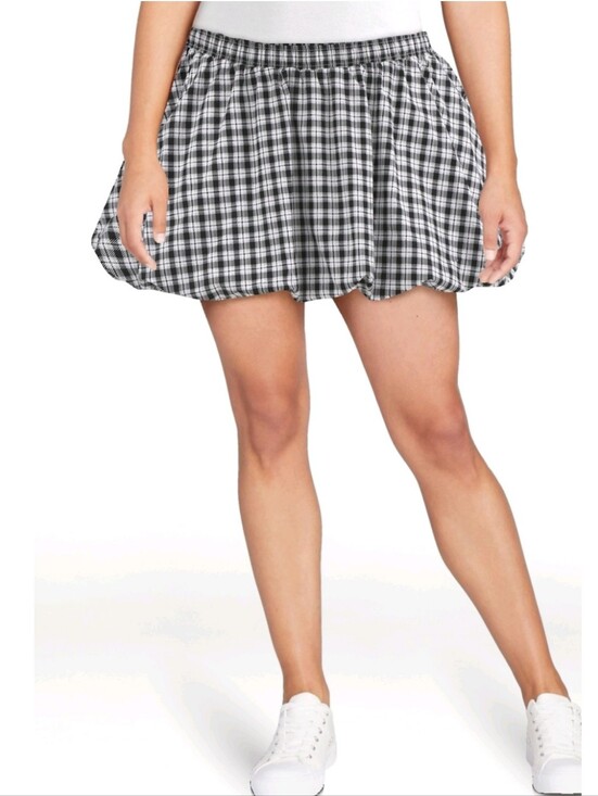 No Boundaries Pants - Bubble Skort Black & White Plaid NWT Size S